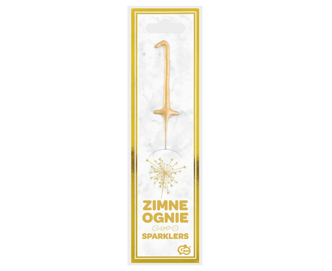 Sparklers Number "1", gold